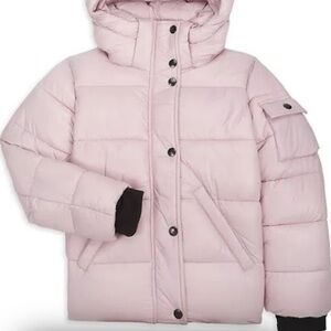 S13 New York Pink Puffer Jacket with Hood
